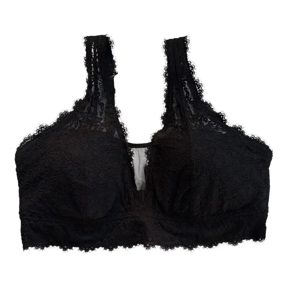 Aerie Lace Bralette Bra Size XXL Black New With Tags Wireless - Picture 5 of 5